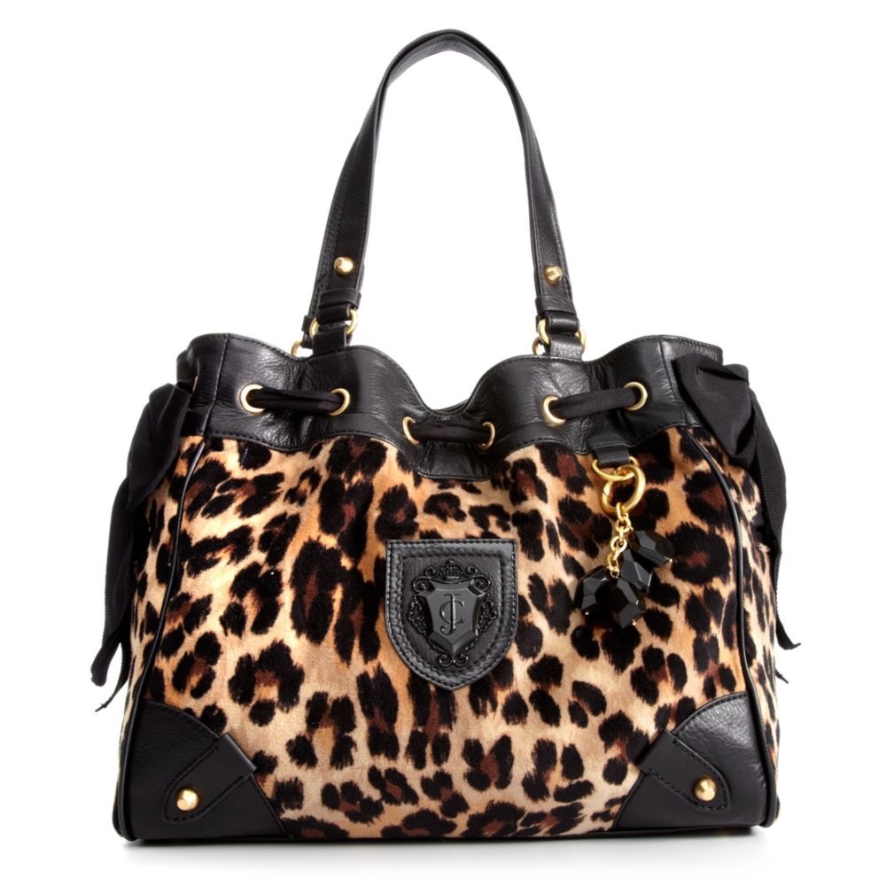 Juicy Couture Leopard Velour Daydreamer Handbag